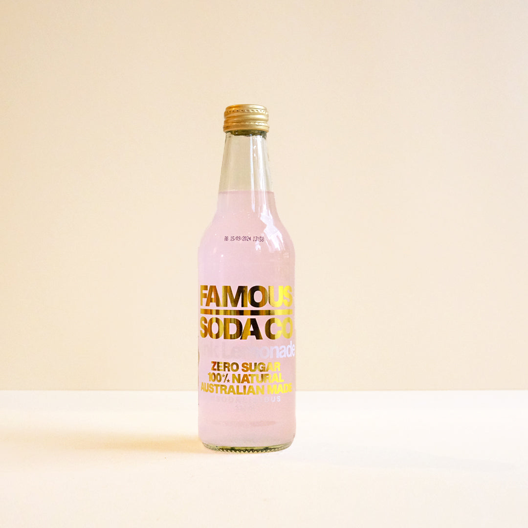 Famous Soda Co Pink Lemonade 330ML Drinks And Juices