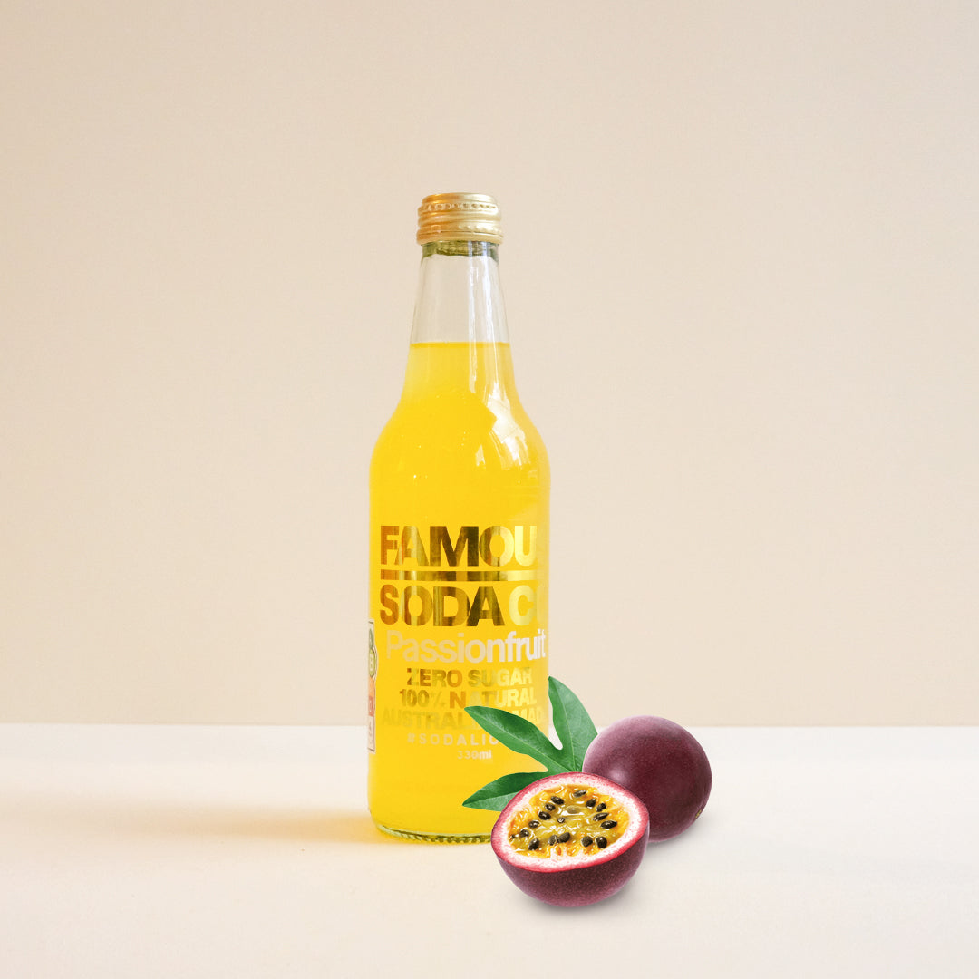 Famous Soda Co Passionfruit 330ML Drinks And Juices