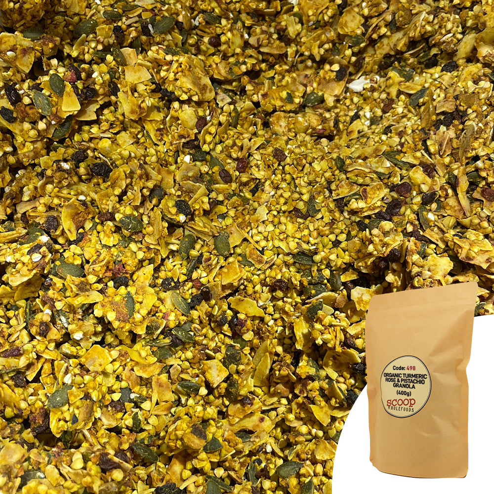 Turmeric Rose Pistachio Granola Pouch 400G snacks