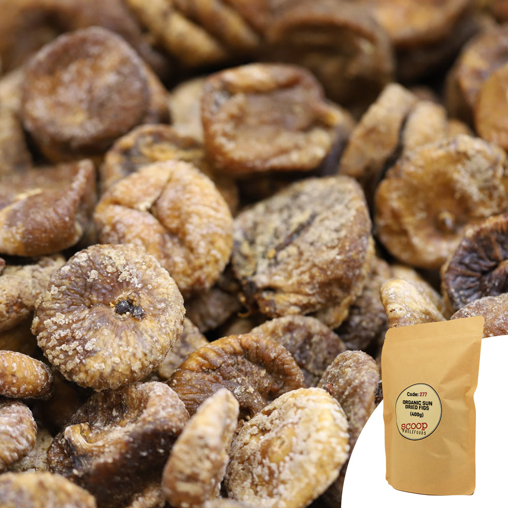 Organic Sun Dried Figs Pouch 400G Snacks