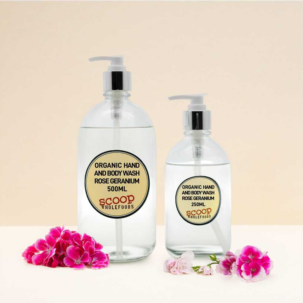 Organic Rose Geranium Hand & Body Wash | Scoop Wholefoods Singapore