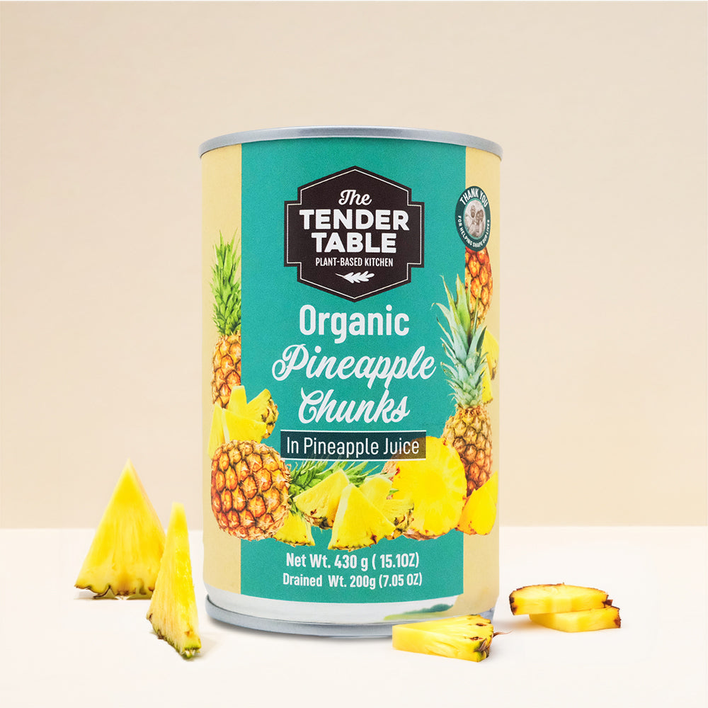 The Tender Table Organic Pineapple Chunks (In Pineapple Juice) 430G Sauce And Paste
