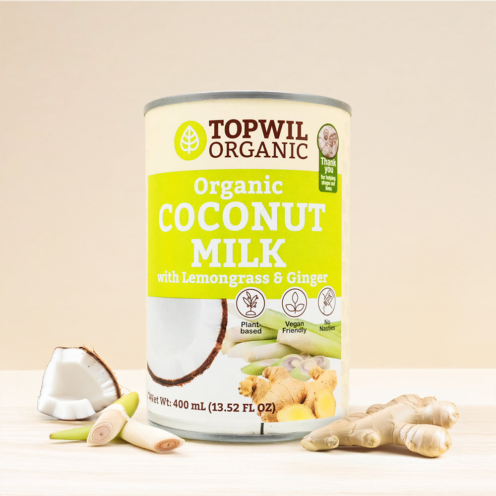 Topwil Organic Lemongrass & Ginger Curry Coconut Milk 400G Oils And Vinegar
