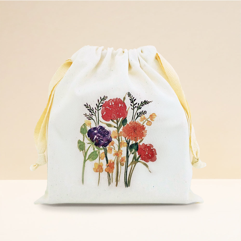 Drawstring Bag Spring Flowers Cb Kitchen And Dining