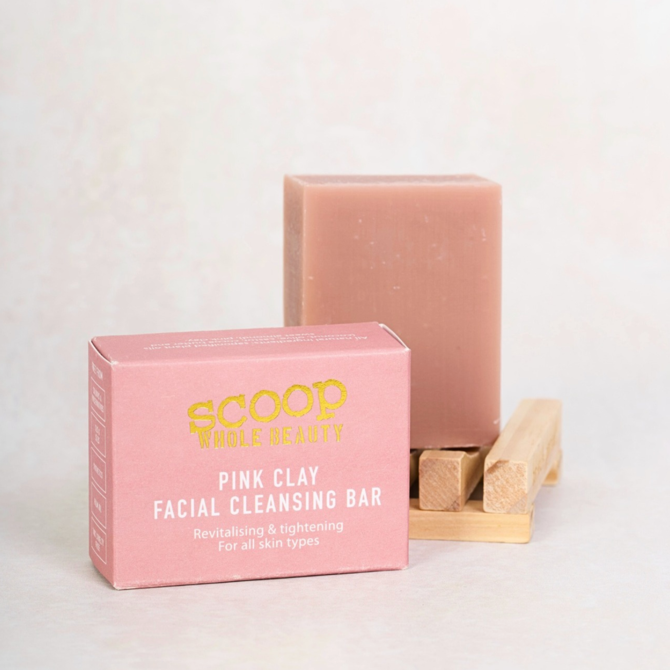 Facial Bar Pink Clay 90G Soap Beauty And Bath