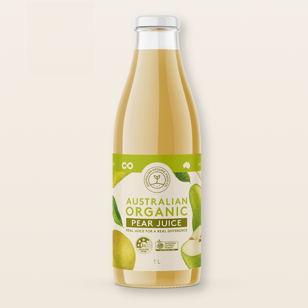Pear Large 1L 100% Australian Organic Drinks And Juices