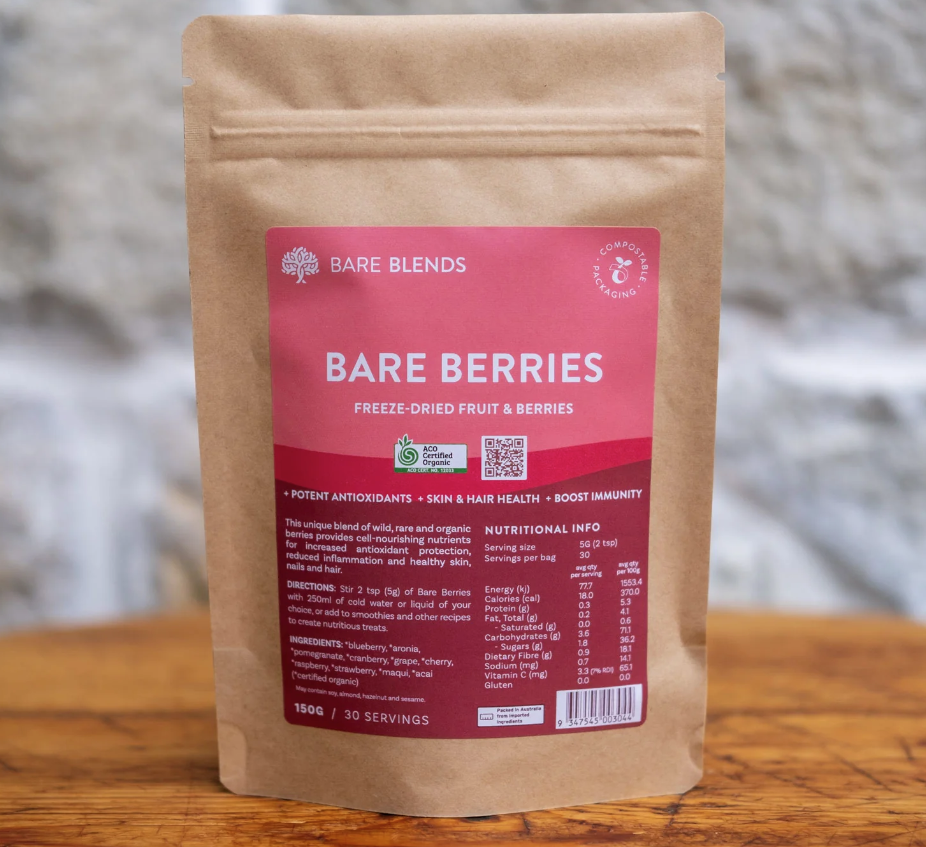 BB Bare Berries Organic 150G Pouch Superfood