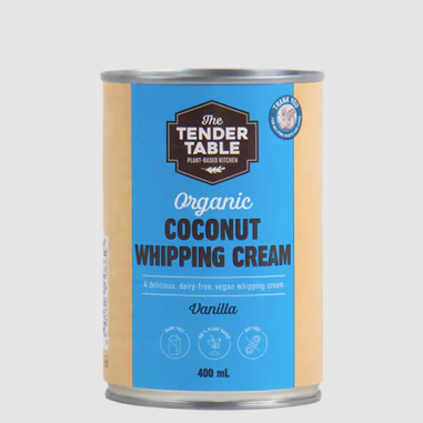 The Tender Table Organic Coconut Whipping Cream Vanilla 400Ml Sauce And Paste