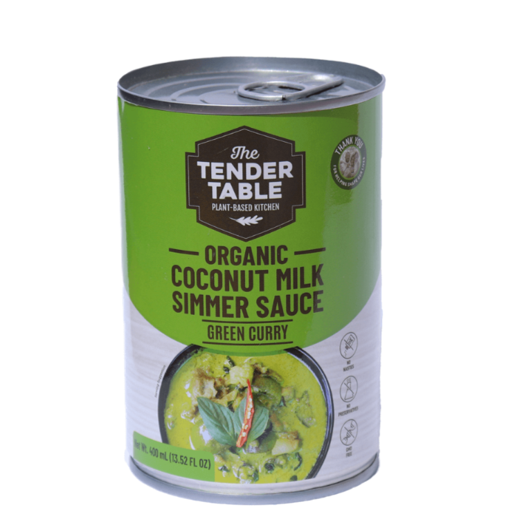 The Tender Table Organic Coconut Milk Simmer Sauce Green Curry 400Ml