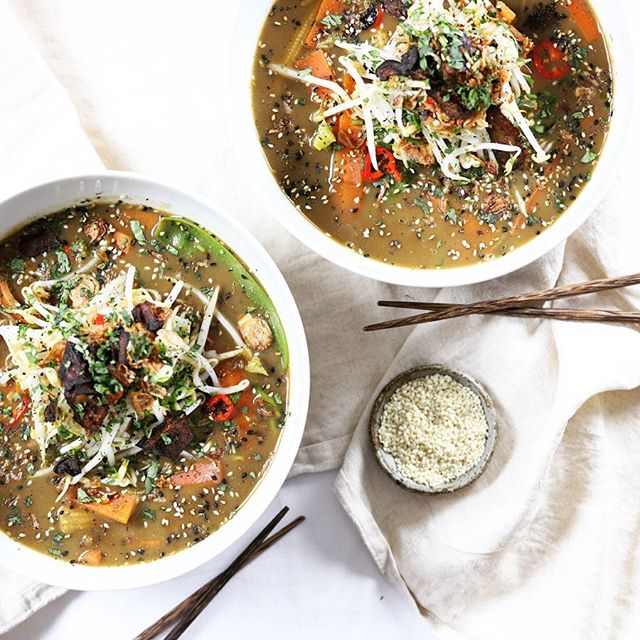Asian Broth With Buckwheat Noodles
