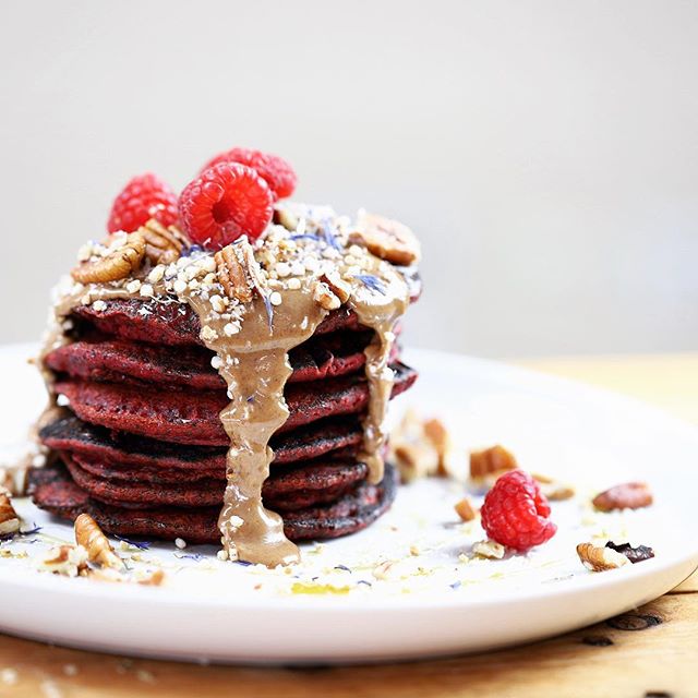 Beetroot & Raspberry Pancakes