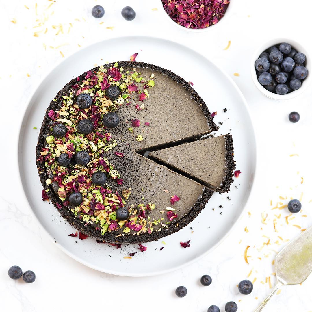 Black Sesame Vegan Cheesecake