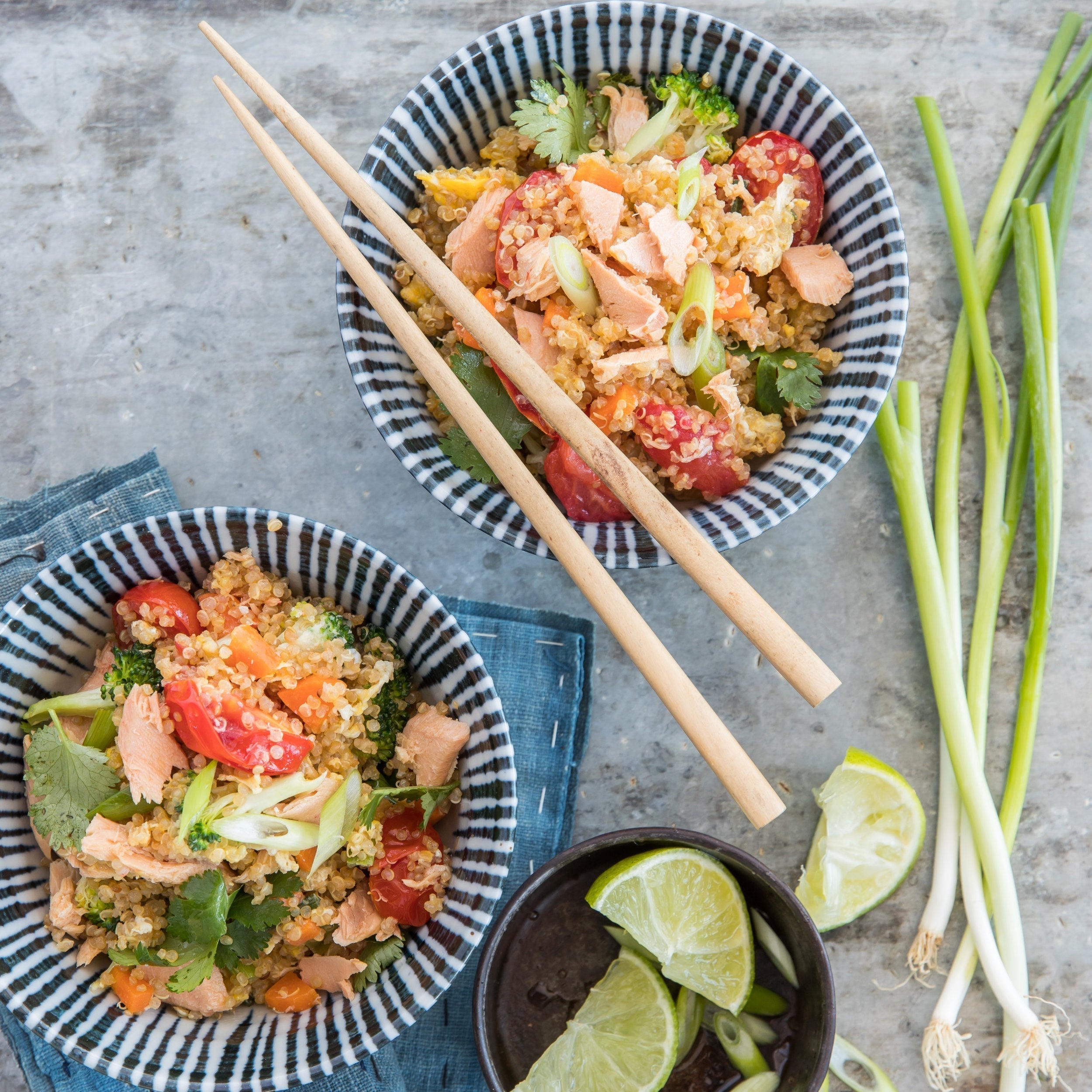 Thai-Style Fried Quinoa 'Rice' with Salmon