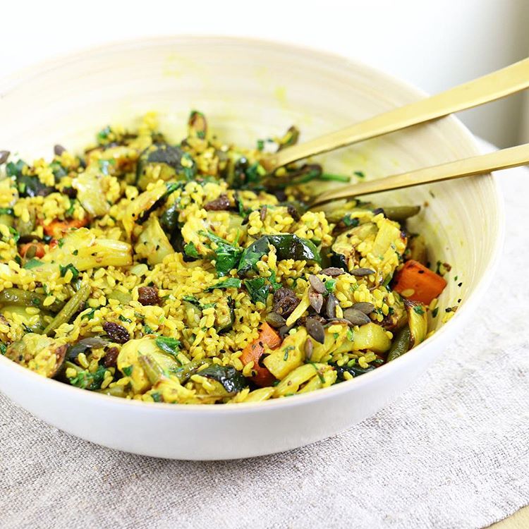 Spiced Roasted Veg with Turmeric Brown Rice