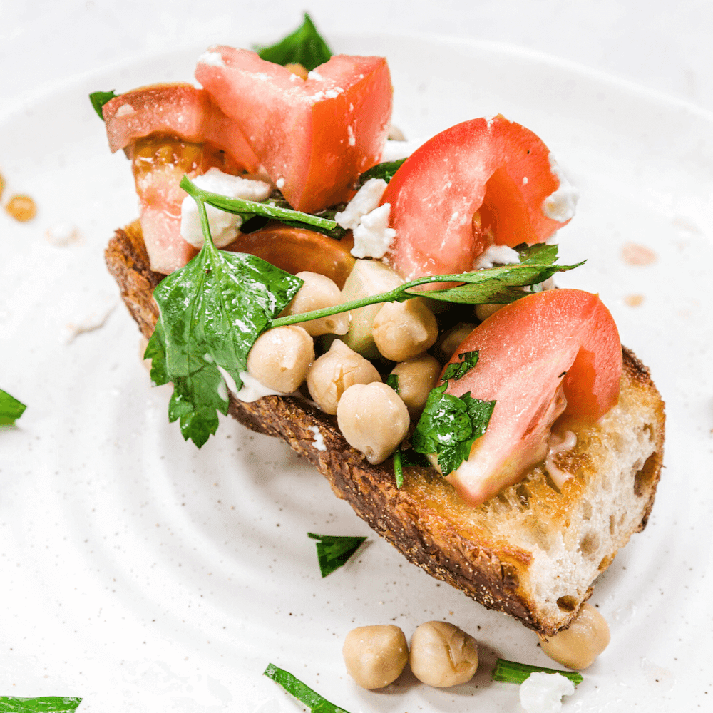 Tomato & Chickpea Bruschetta