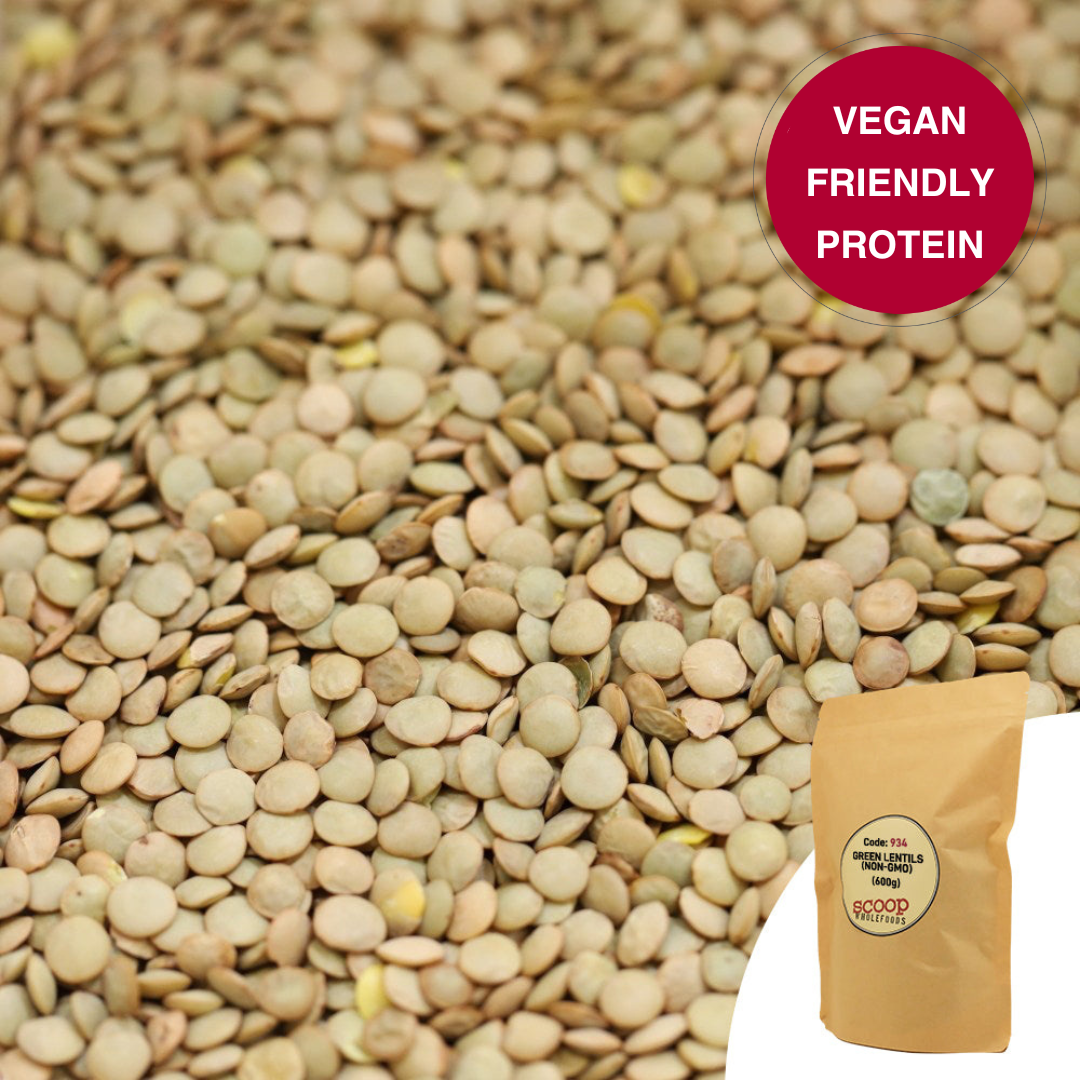 Green Lentils Pouch 600G Grains And Beans