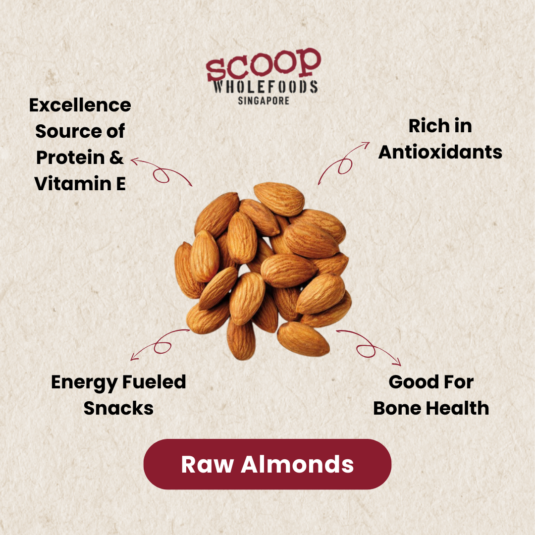 Raw Almonds Pouch 350G Nuts