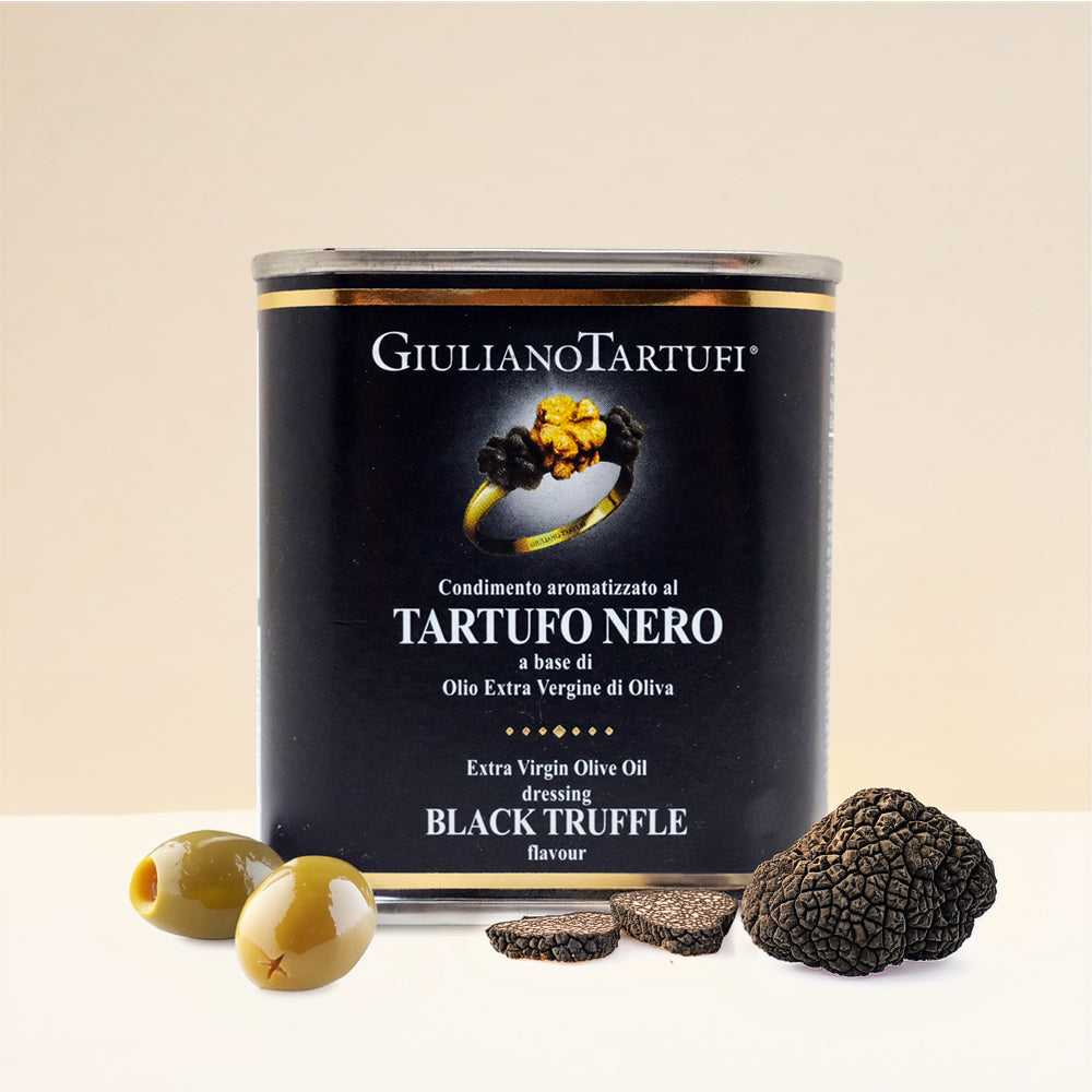 Giuliano Tartufi Extra Virgin Olive Oil Dressing-Black Truffle Flav 175ML Oils And Vinegar