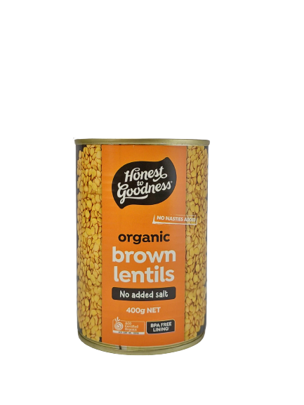 Brown Lentils 400G BPA Free Cooked