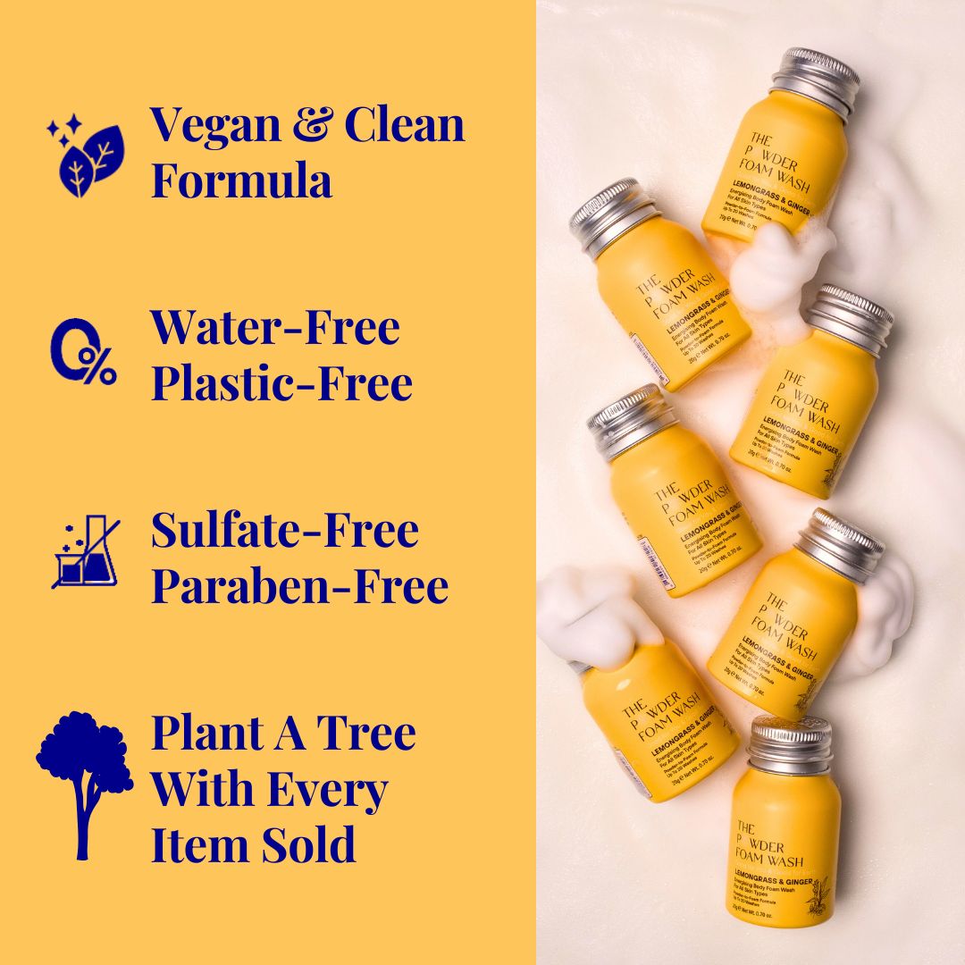 The Powder Shampoo Wash Energising (Lemongrass, Turmeric & Ginger)
