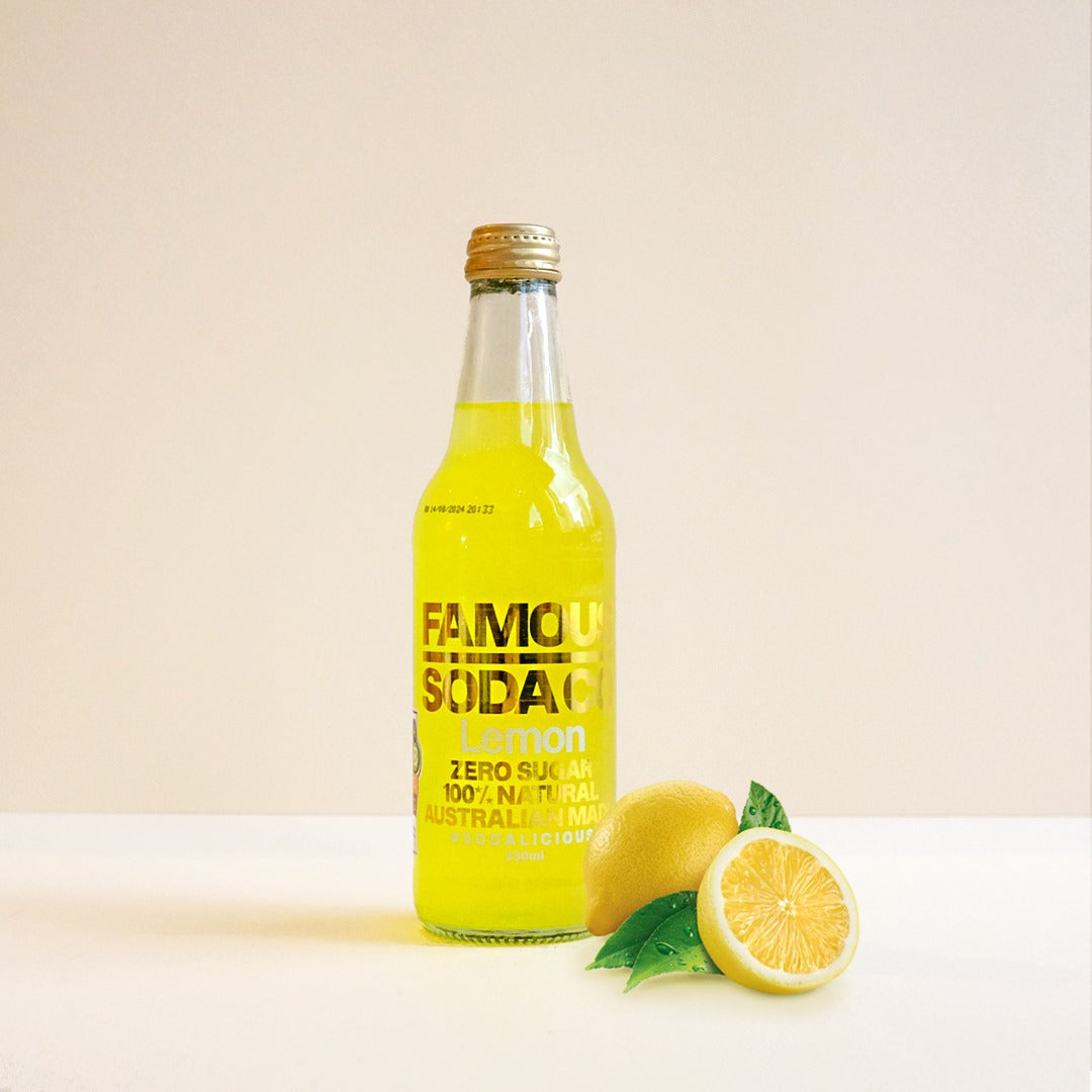 Famous Soda Co Lemon 330ML Drinks And Juices