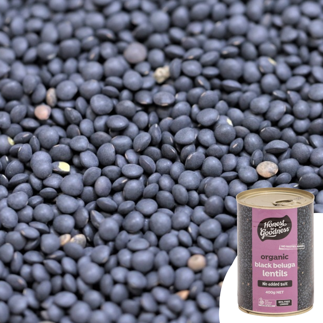 Black Beluga Lentils 400G BPA Free Cooked Canned Food