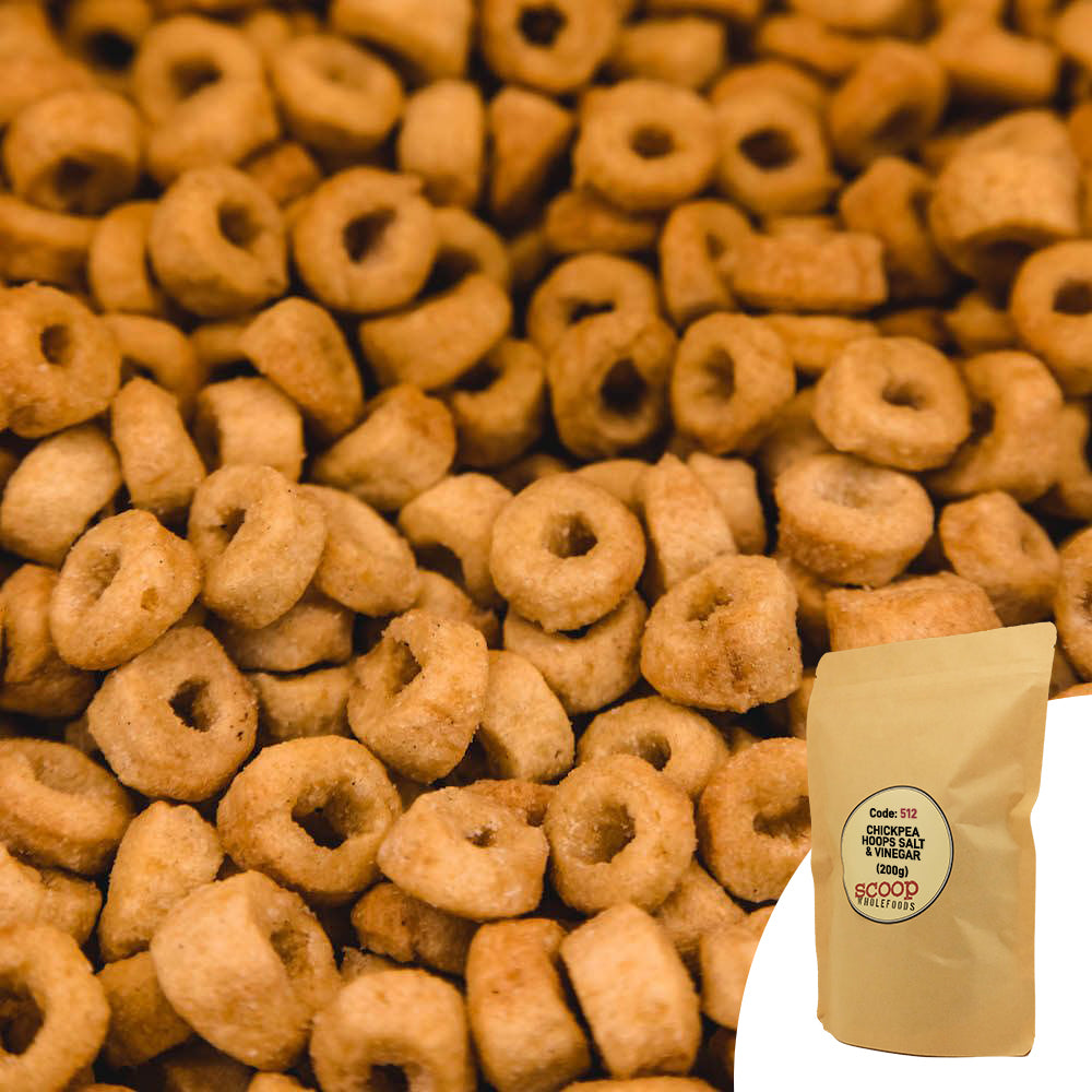 Salt Vinegar Chickpea Hoops Pouch 200G Snacks