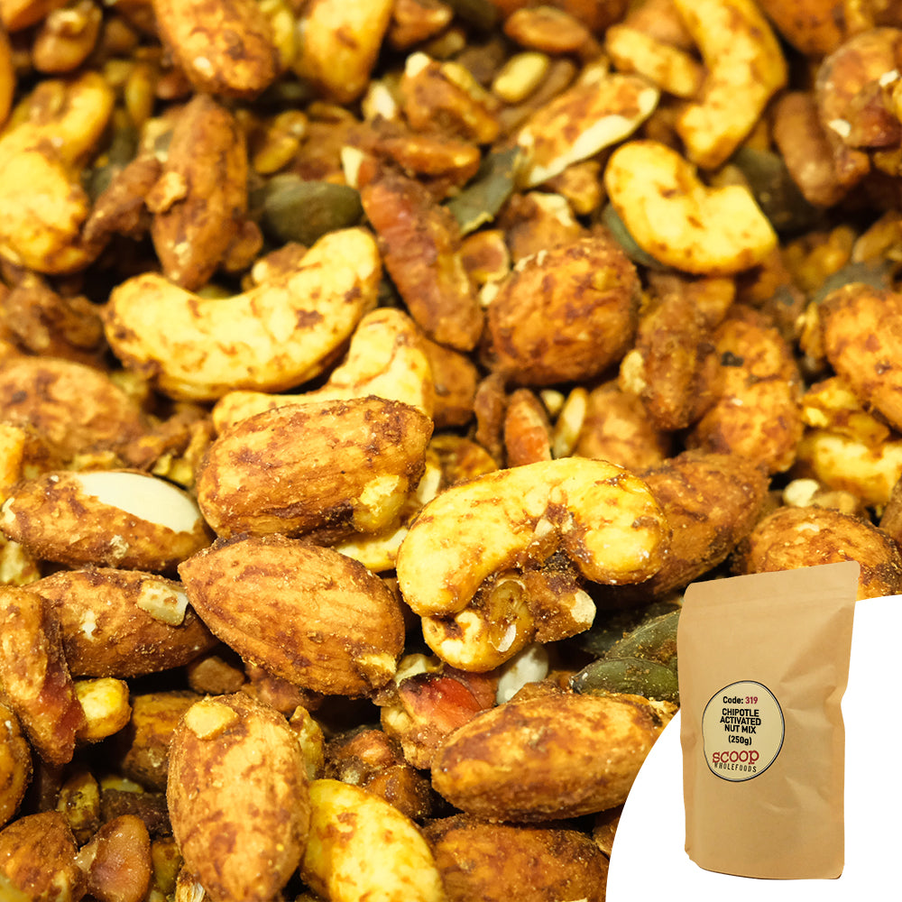 Chipotle Activated Nut Mix Pouch 250G Snacks