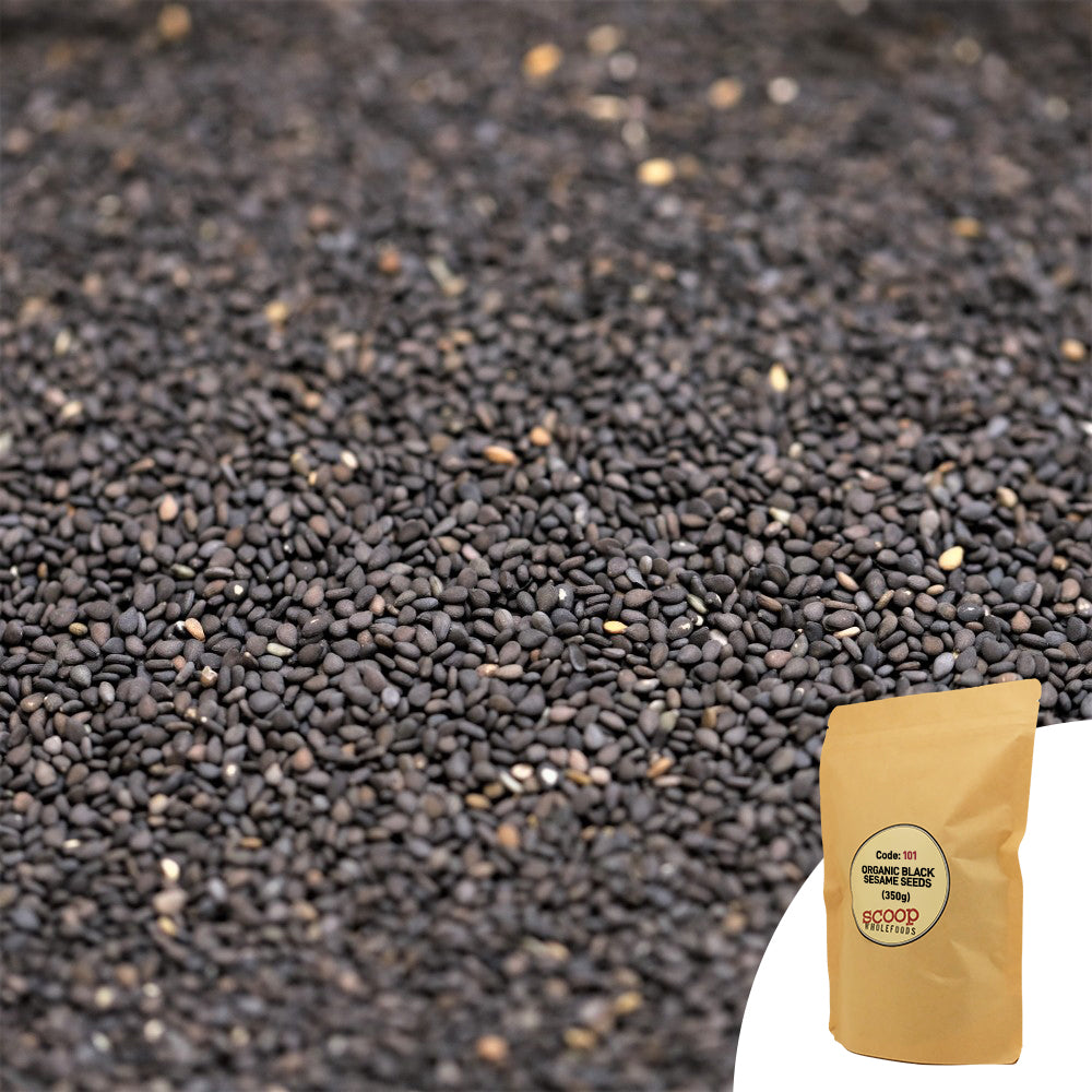 Organic Black Sesame Seeds Pouch 350G Oils And Vinegar