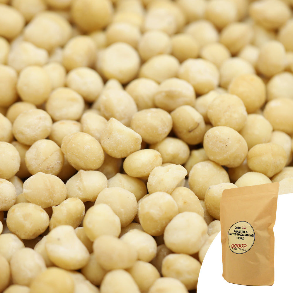 Roasted Salted Macadamias Pouch 300G Snacks