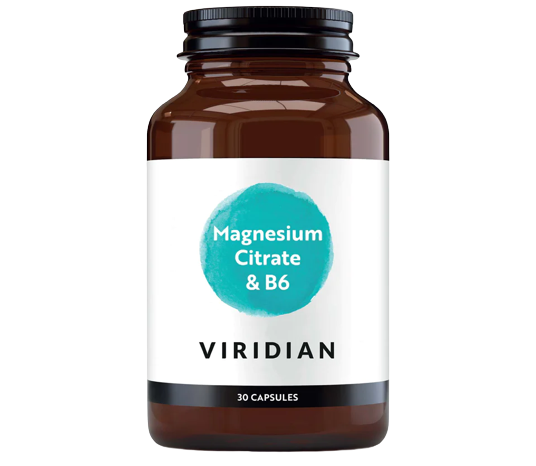 Viridian Magnesium Citrate (100mg) w/ B6 (25mg) Veg Caps