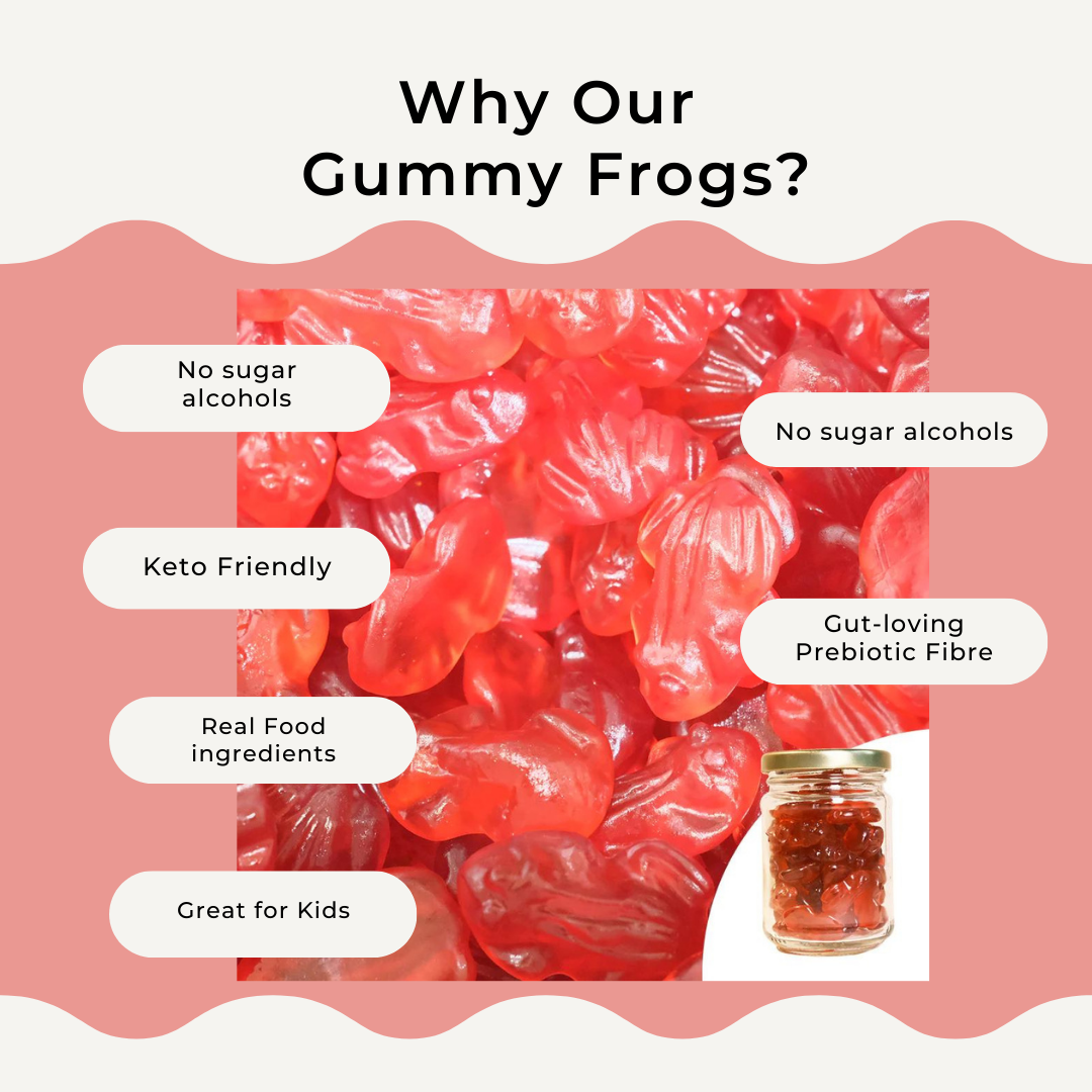 Raspberry Prebiotic Gummy Frogs 110G Superfood