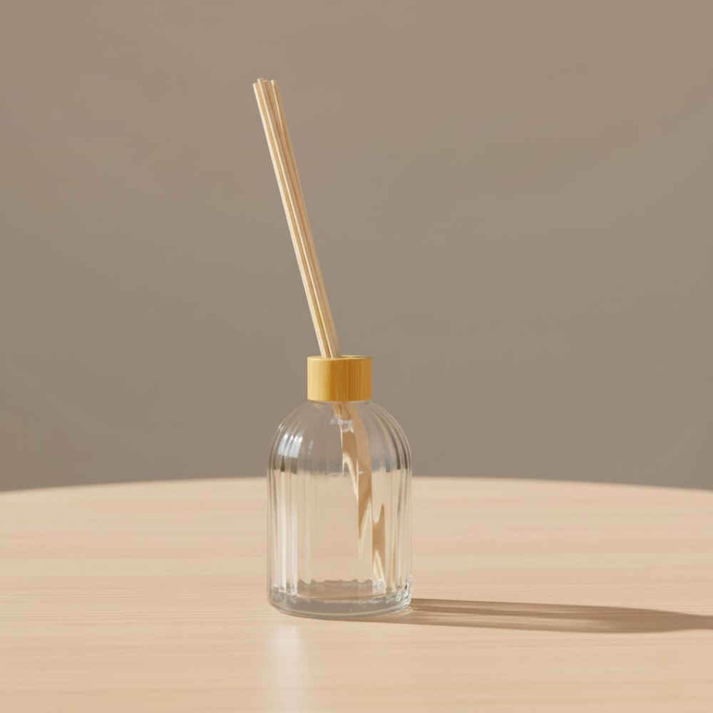 Ribbed Diffuser Bottle w Sticks – Scoop Wholefoods Singapore
