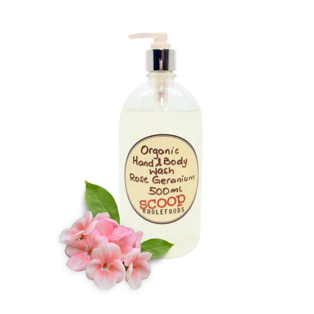 Organic Rose Geranium Hand & Body Wash 500ML