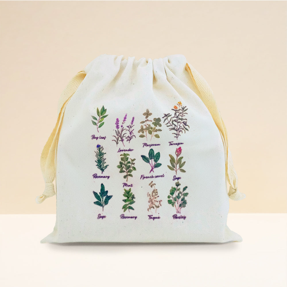 Drawstring Bag Herbs Story12 CB Kitchen And Dining