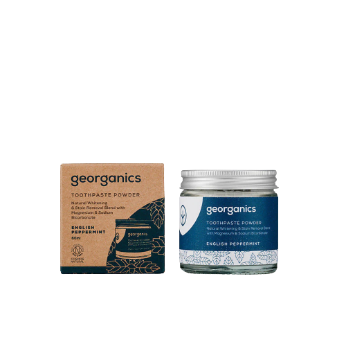 Georganics Whitening Toothpowder English Peppermint 60ML Beauty And Bath