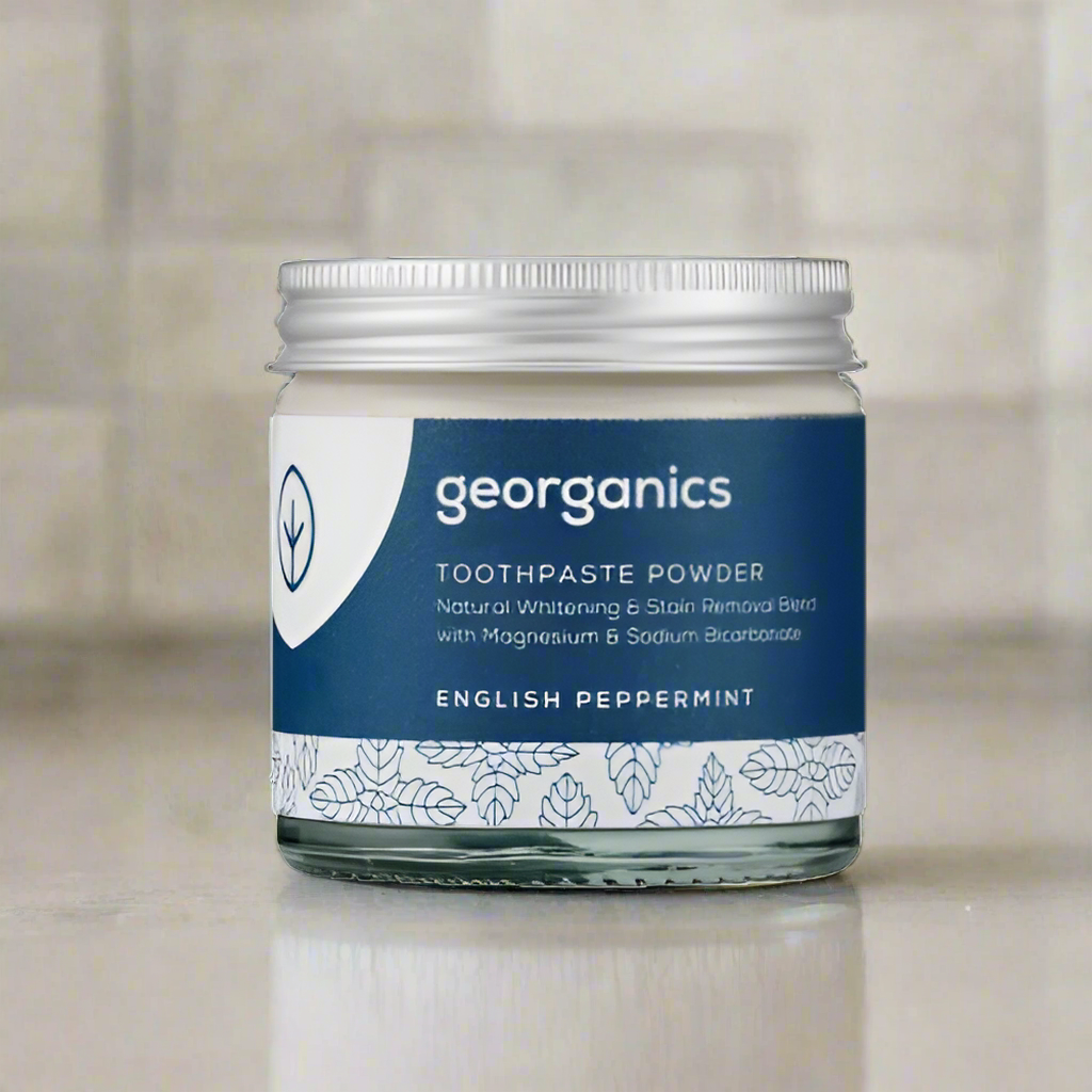 Georganics Whitening Toothpowder English Peppermint 60ML Beauty And Bath