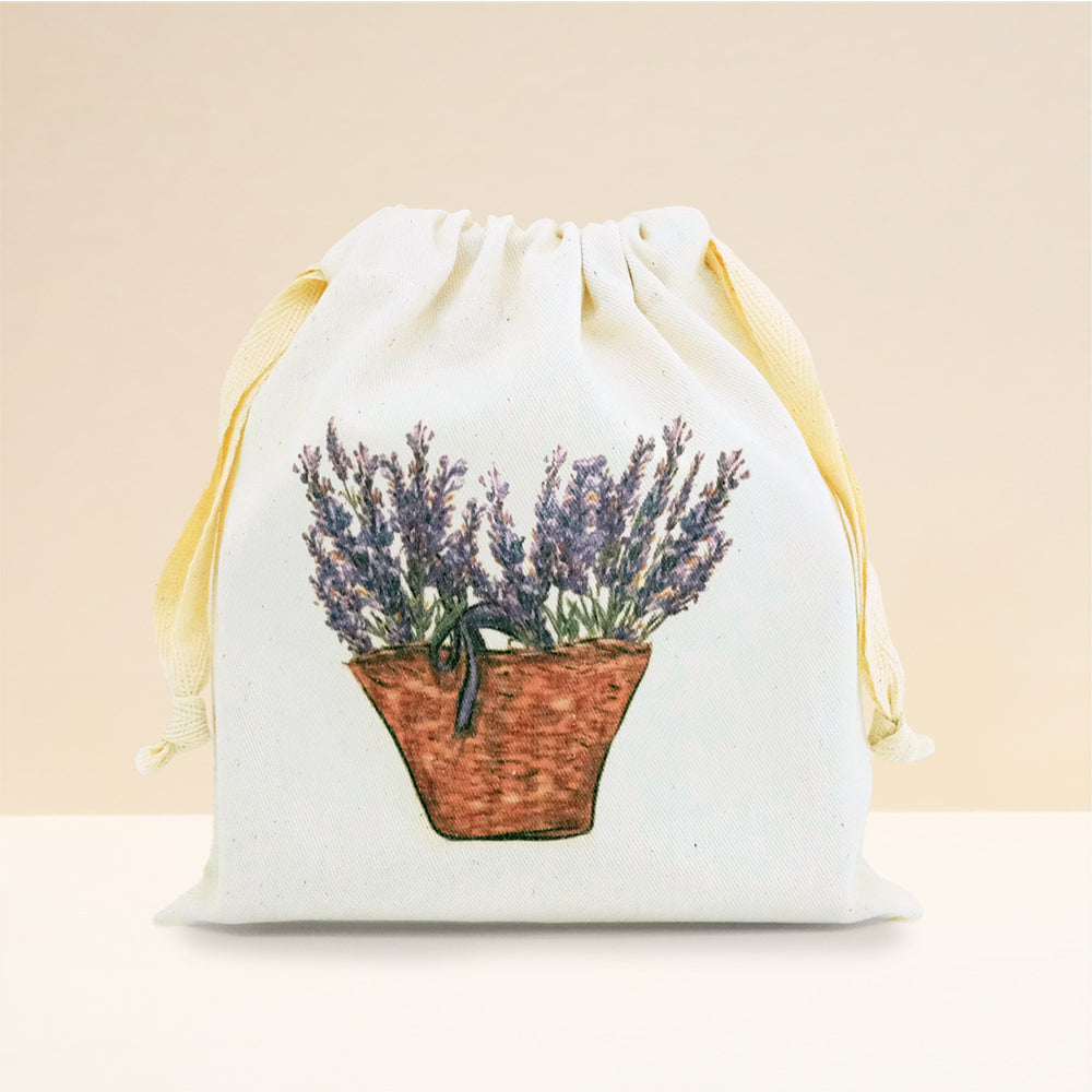 Drawstring Bag Lavender Basket Cute Bag