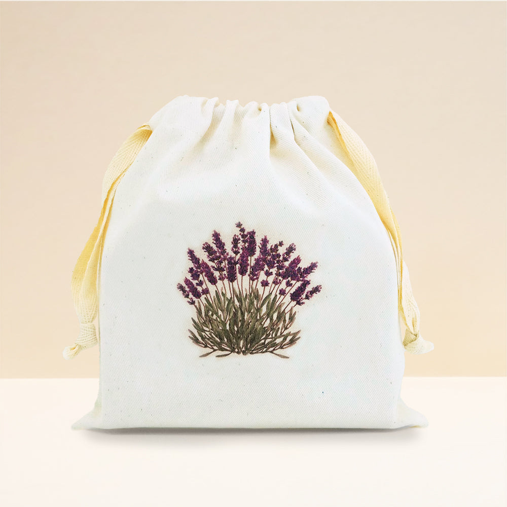 Drawstring Bag Lavender Bush Cb
