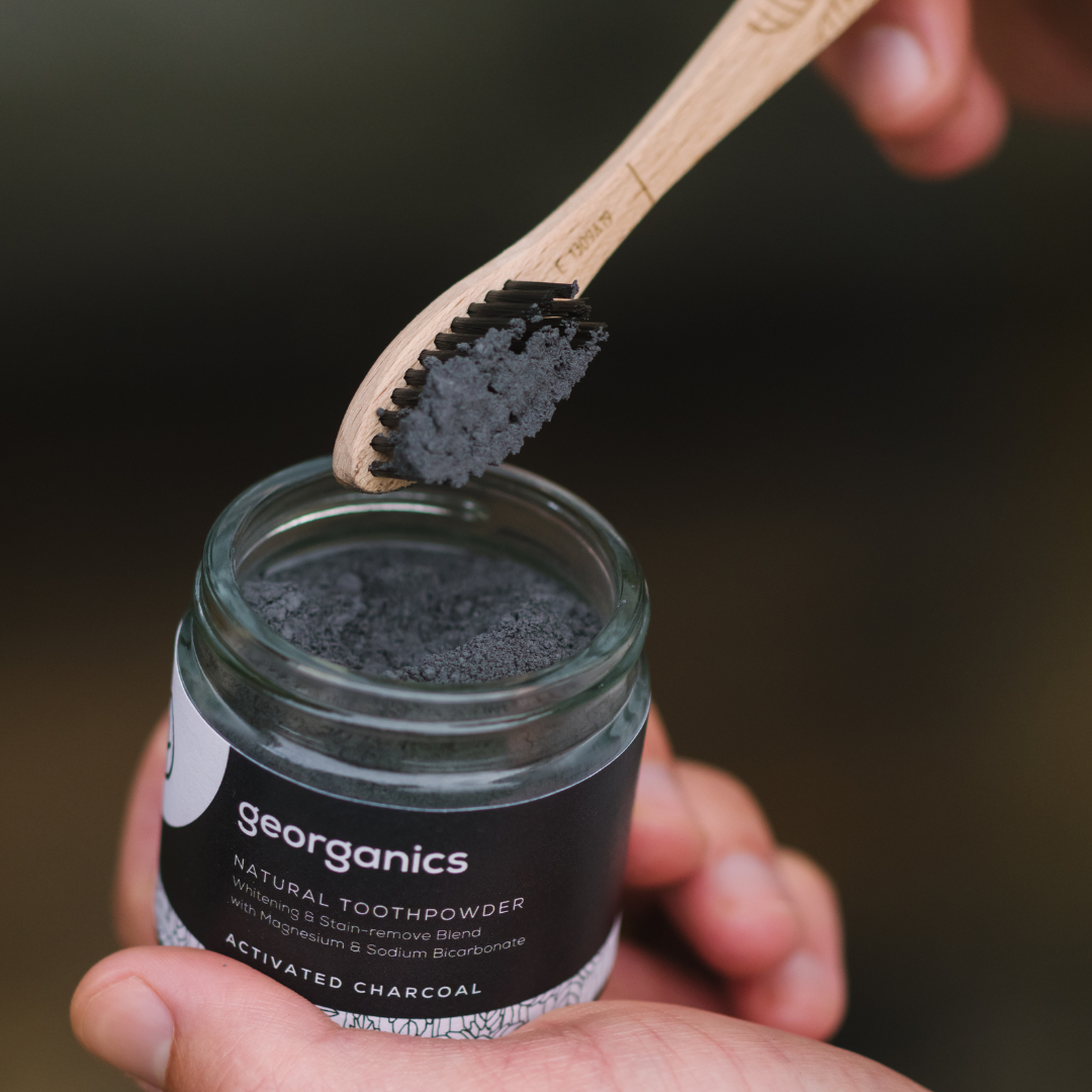 Georganics Whitening Toothpowder Activated Charcoal 60ML Beauty And Bath