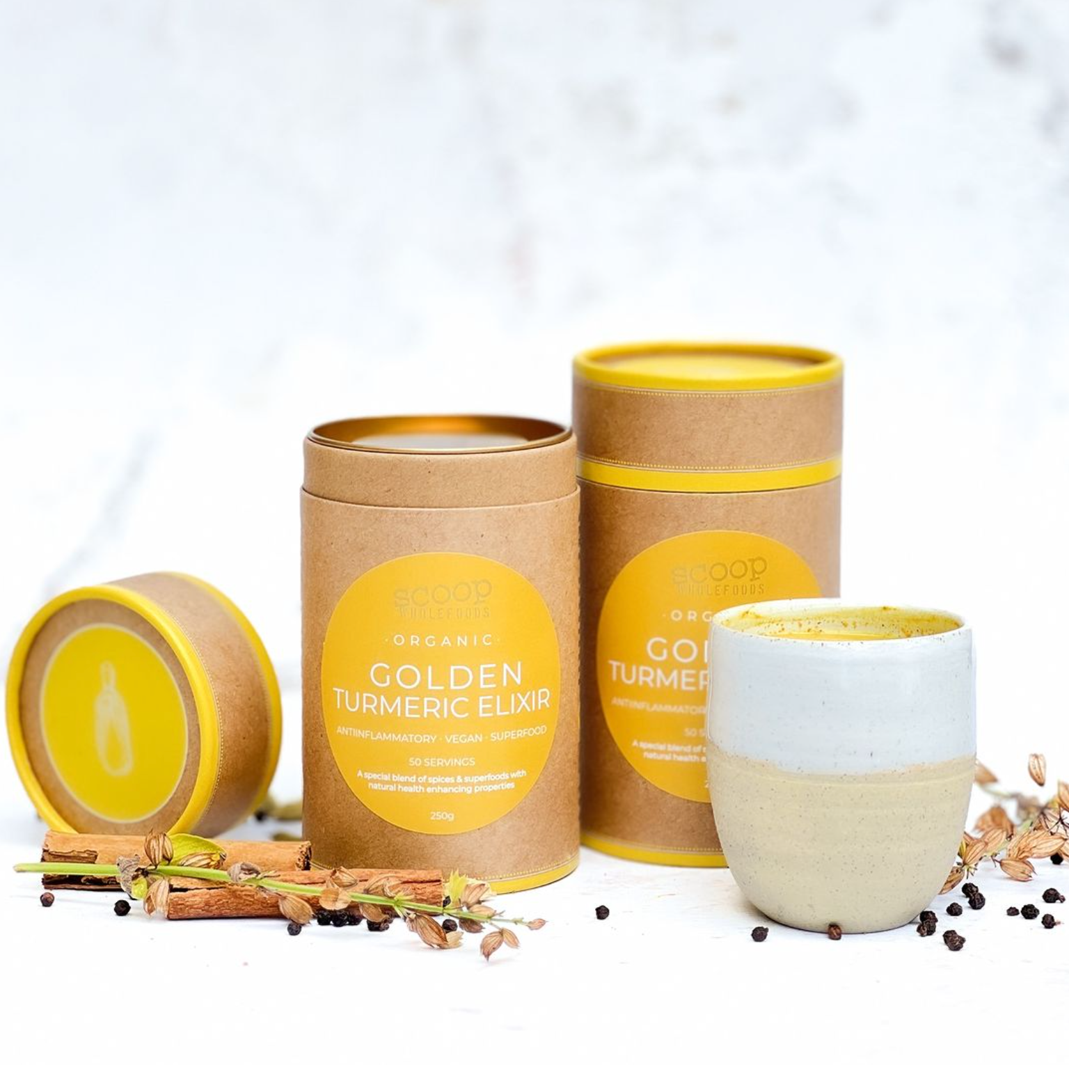 Scoop Organic Golden Turmeric Elixir 250G Superfood
