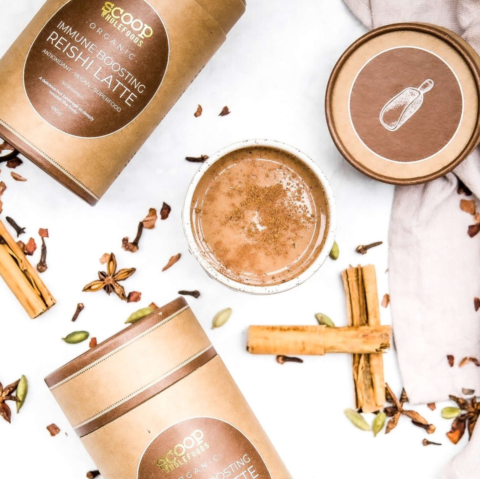 Scoop Reishi Latte 180G Superfood