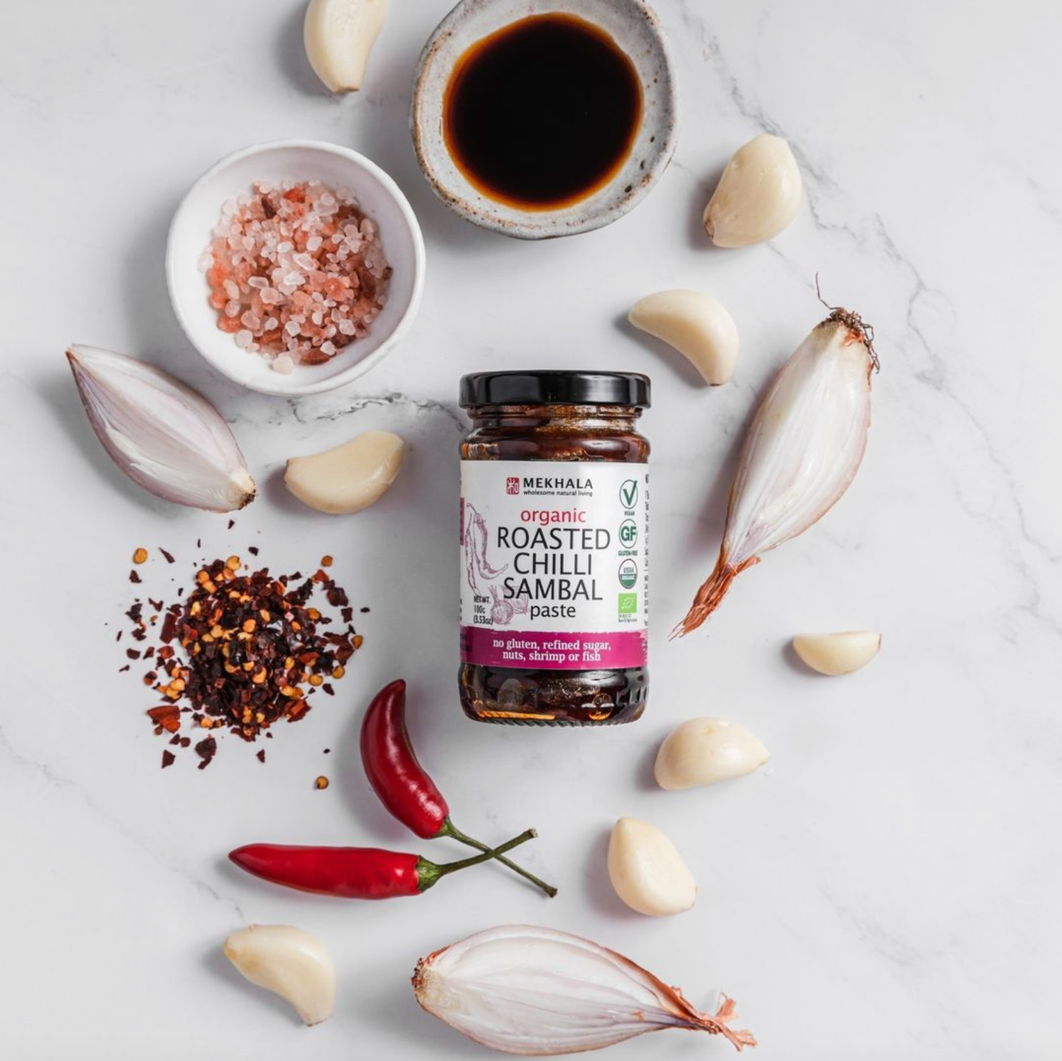 Organic Roasted Chilli Sambal Paste 100G Sauce And Paste