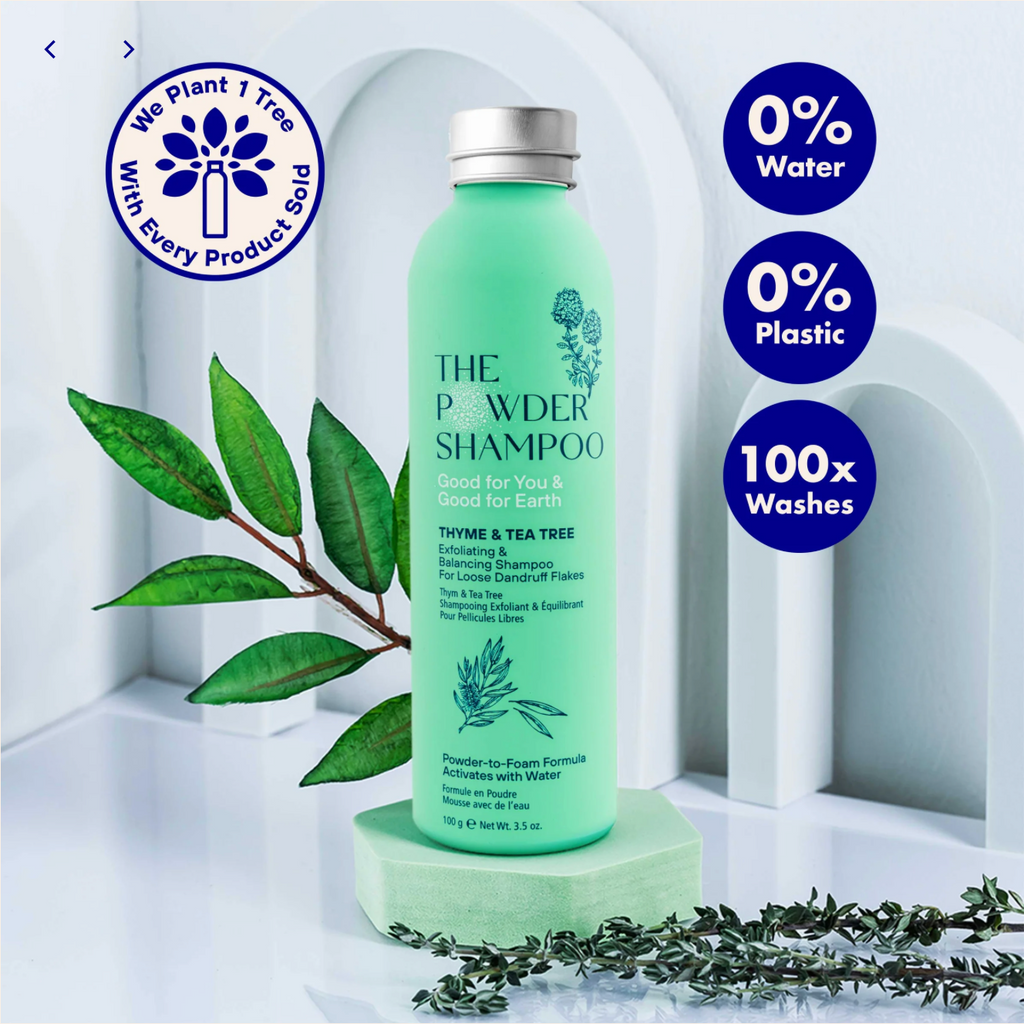 The Powder Shampoo Exfoliating & Balancing Shampoo (Thyme & Tea Tree) 100G