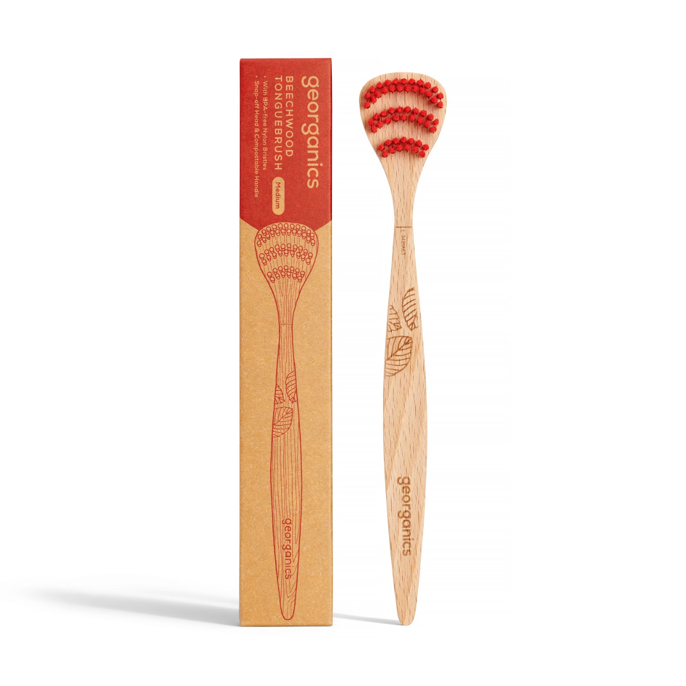 Georganics Beechwood Tonguebrush Beauty And Bath