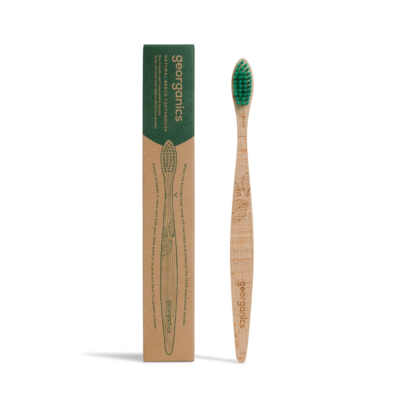 Georganics Beechwood Toothbrush Medium Beauty And Bath