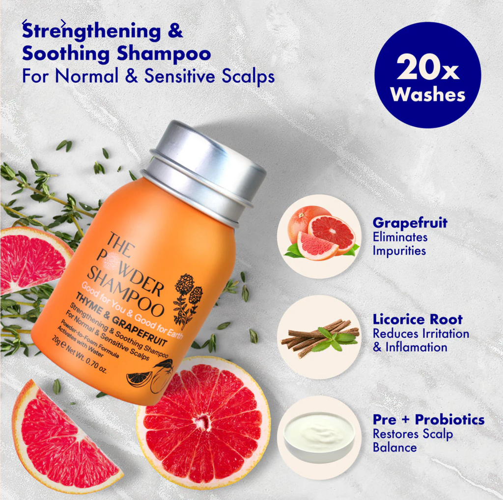 The Powder Shampoo Strengthening & Soothing Shampoo (Thyme & Grapefruit) 20G