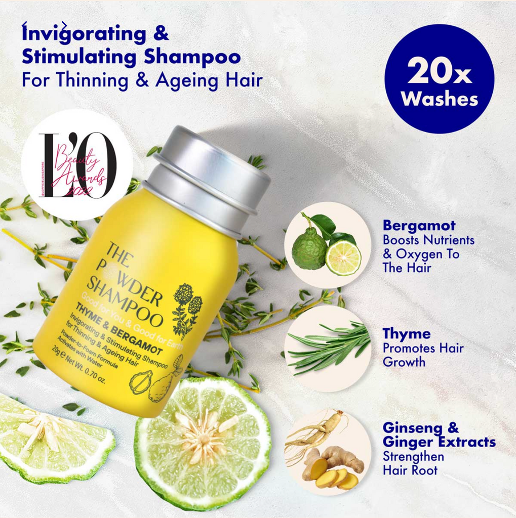 The Powder Shampoo Invigorating & Stimulating Shampoo (Thyme & Bergamot) 20G