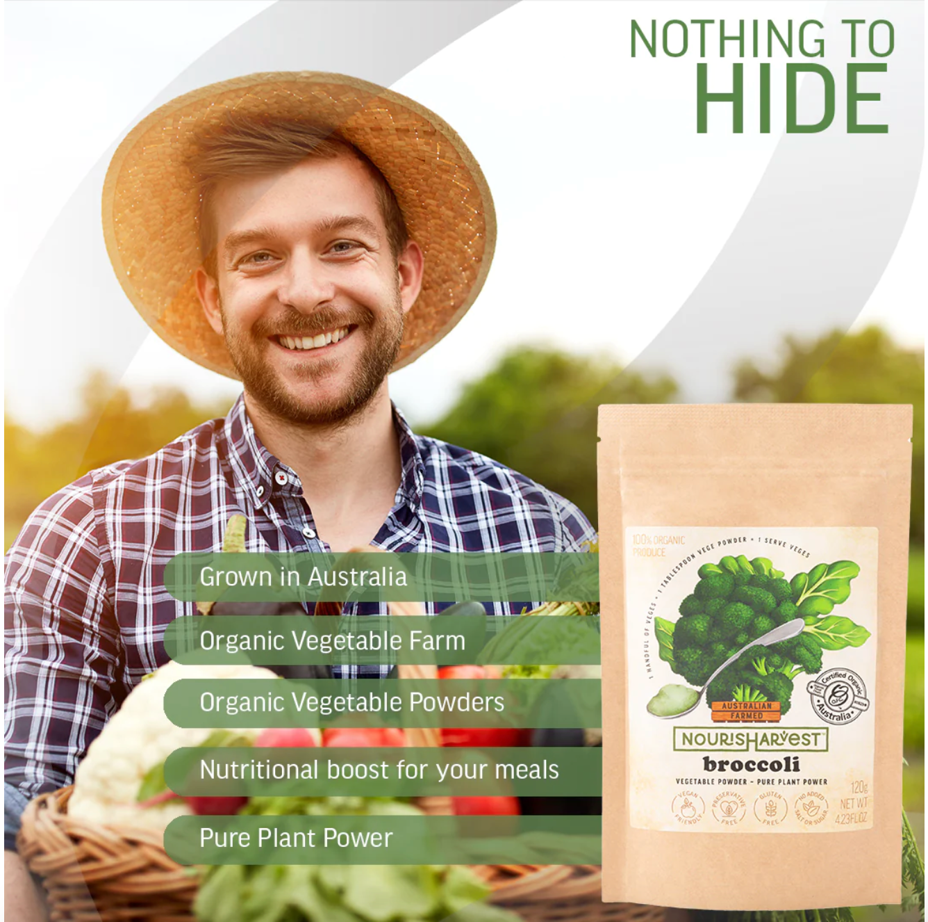 Australian Broccoli Org Veg Powder - 120G Sauce And Paste