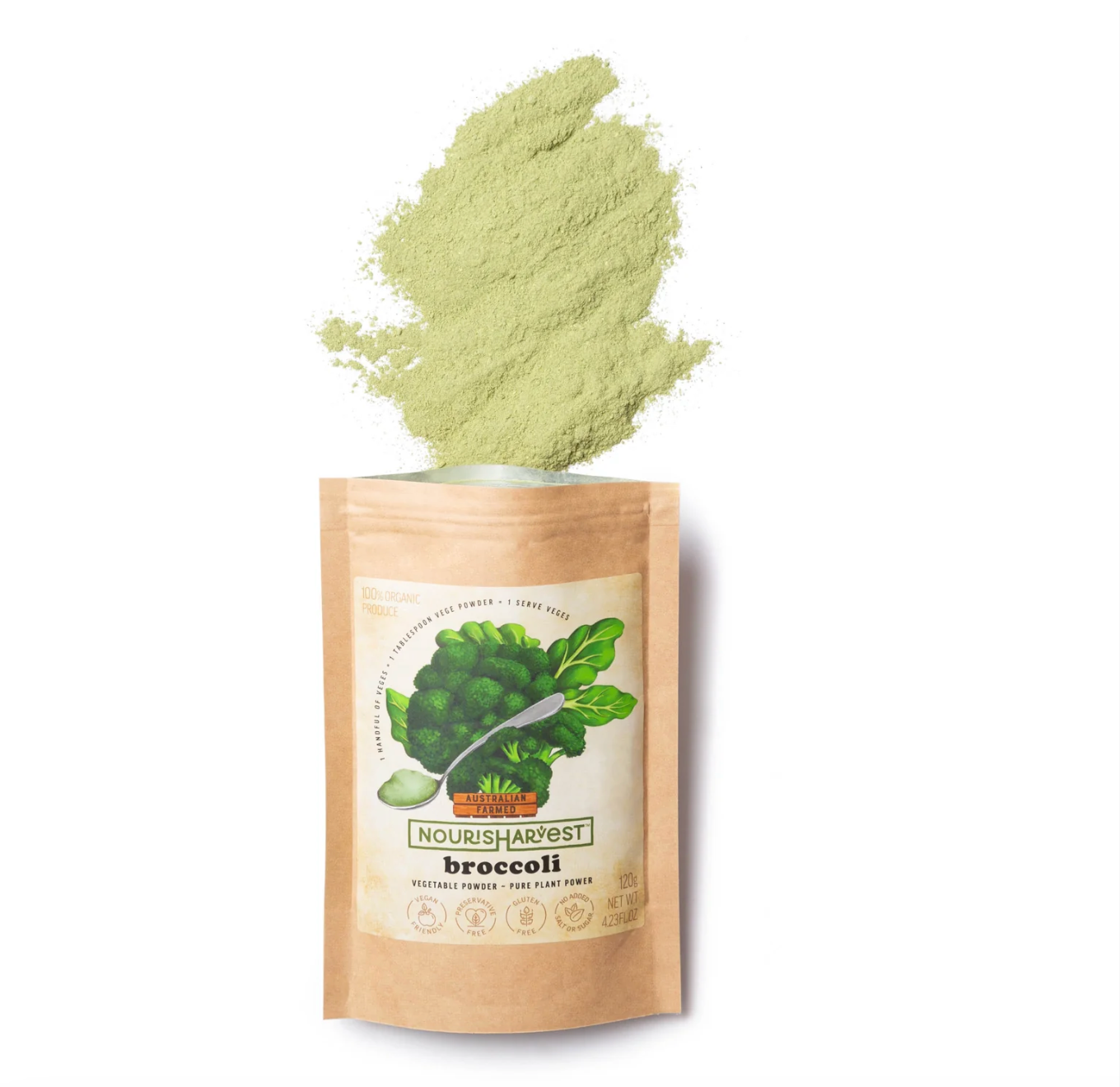 Australian Broccoli Org Veg Powder - 120G Sauce And Paste